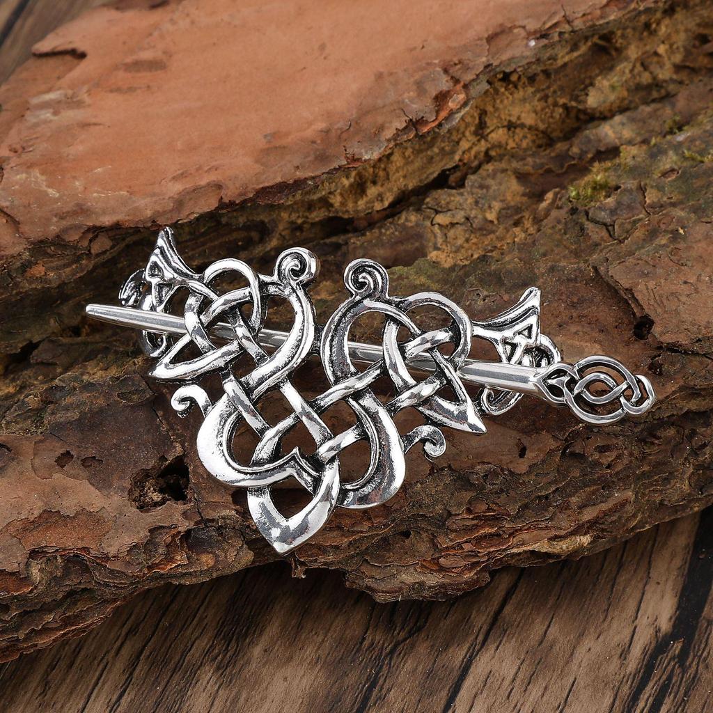 Заколка для волос «Сердце викинга», винтажные аксессуары в стиле скандинавской мифологии для женщин