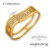 Designer Luxury Geometric Waterproof Pvd 18K Gold Plated Titanium Fashion Jewelry Bracelets Bangles Stainless Steel for Women