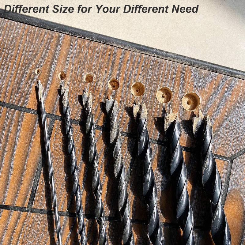 Brad Point Drill Bit Set Extra Long 300mm Center Locator Twist Carbon Steel Woodworking for Hardwood Plywood Plastic Aluminum