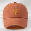 YELLOWSTONE Logo Print Baseball Cap Classic Washed Vintage Soft Brim Duckbill Cap Adjustable SweatAbsorbing Breathable Sun Hat