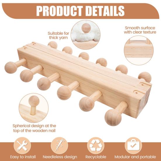 Толстая пряжа, одеяло, ткацкий станок, регулируемый ткацкий станок, деревянная колышковая рама, пряжа для одеяла, вязальный станок для одеял ручной работы