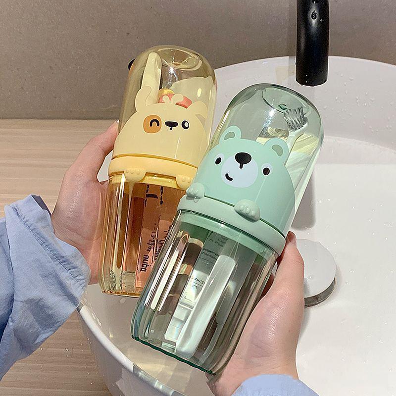 Travel Mouthwash Cup Toothbrush Toothpaste Organizer Portable Travel Toothbrush Cup