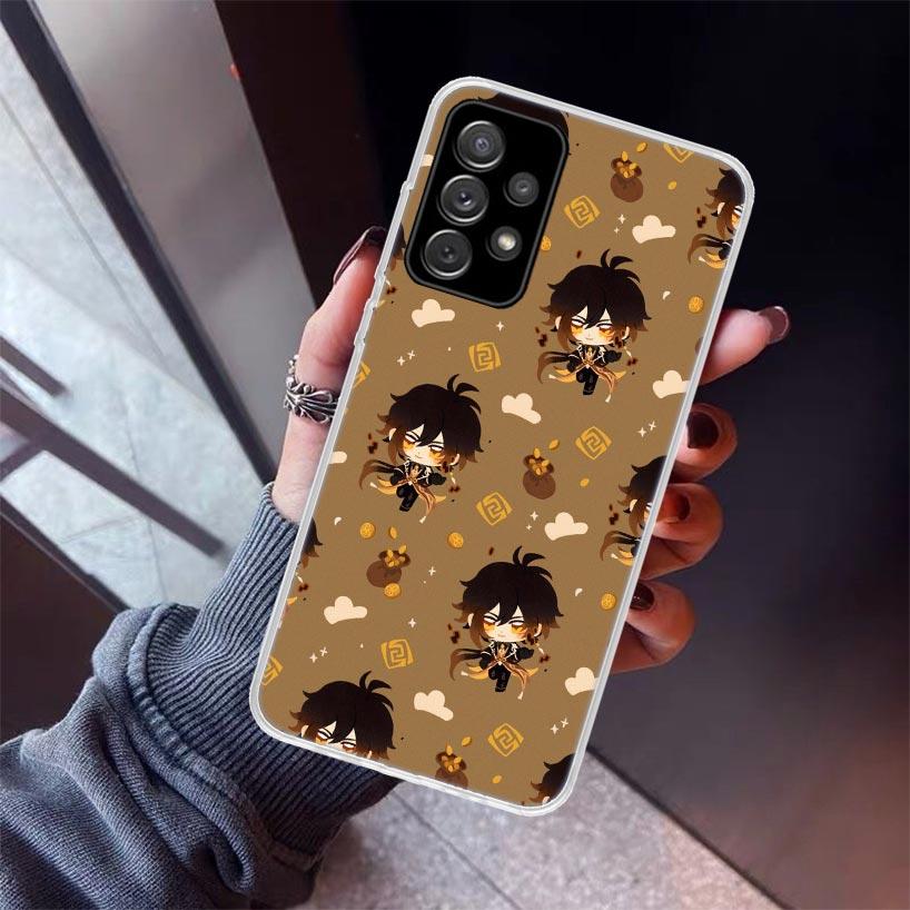 Cartoon Genshin Impact Phone Case For Samsung Galaxy A17 A57 A37 A16 A26 A36 A56 A15 A25 A35 A55 A14 A13 A54 A53 A34 A24 A33 A23