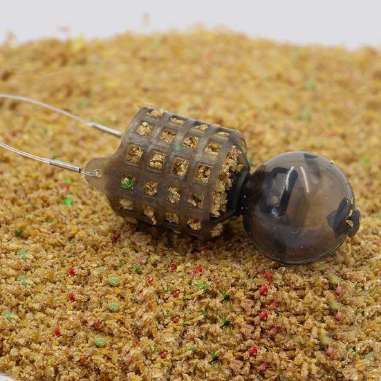 Корзина для кормушки для рыб, ловушка для рыболовной приманки, клетка, кормушка для крупных приманок с наполняемым поплавком-шариком, подарок для любителей рыбалки