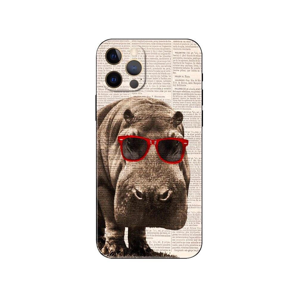 Hippopotamus Phone Case For iPhone Samsung Galaxy Redmi Xiaomi Oppo OnePlus Note S A 7 8 9 10 11 12 13 14 20 21 22 23 53 54 Pro Max Ultra TPU Soft