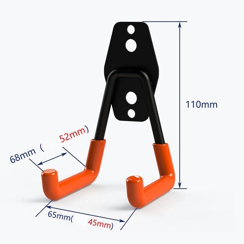 Крючки из прочного металла, настенные крючки для органайзера в гараже, крючки для велосипедов, настенные нескользящие крючки для хранения, садовый инструмент для хранения