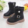 Girls' Fashion Boots Korean Edition Autumn New Collection Children's British Style Short Boots Girls' Soft Soled Western Style Leather Boots Trend