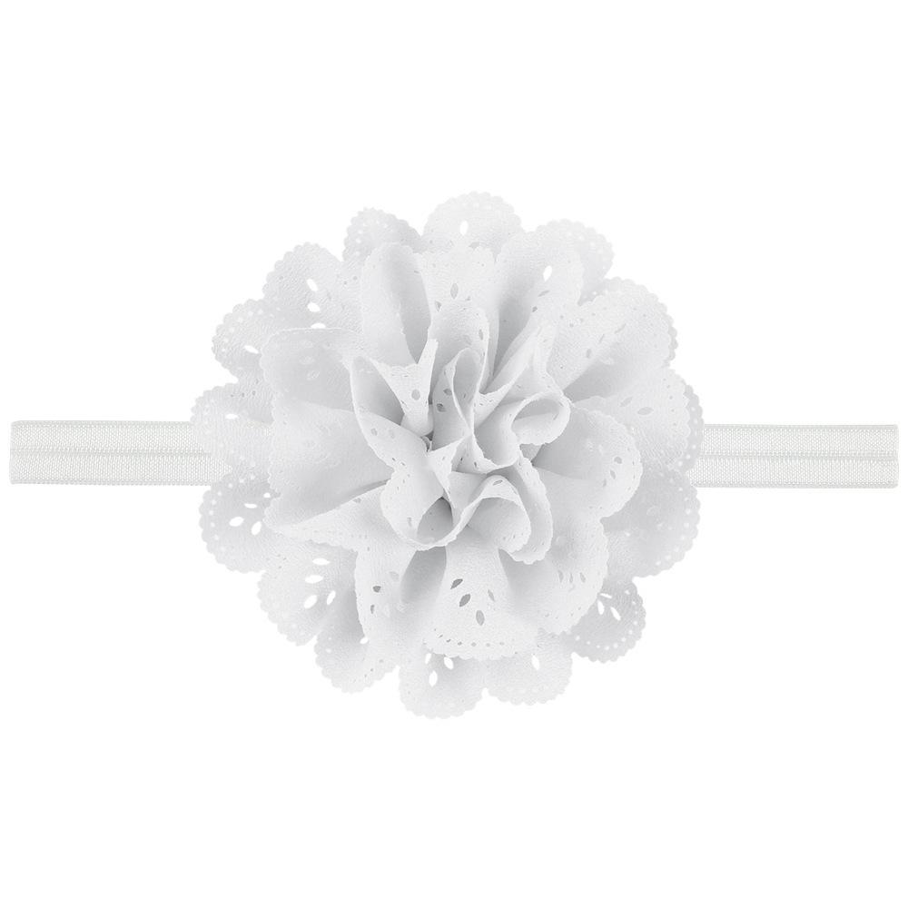 Kids Baby Headwear Hollow Lace Flower Headband Elastic Hair Band Accessories