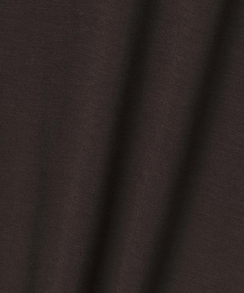 Футболка NOIRER из шерсти и тенсела с разрезом (коричневый)