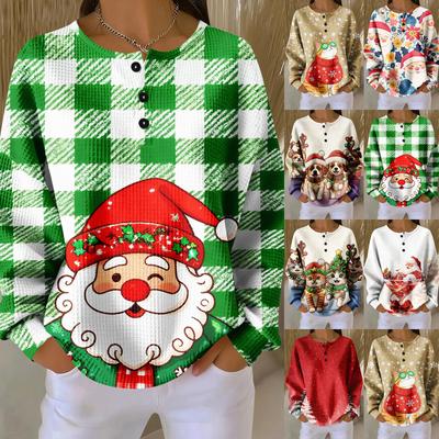 Женские повседневные рубашки с длинным рукавом, топы на пуговицах с V-образным вырезом, свободный трикотаж, осенние фавориты для женщин