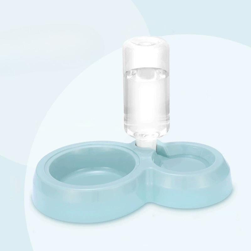 Dual Automatic Pet Feeder Bowl For Dogs And Cats Non Spill Plastic Water And Food Dispenser With Stand KTY
