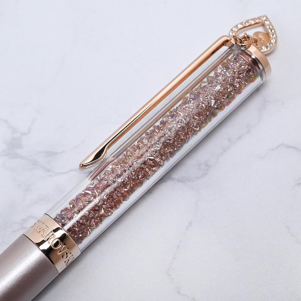 Шариковая ручка Swarovski с кристаллами, подвеска в виде сердца Crystalline, покрытие цвета розового золота, 5527536 [Параллельный импорт]