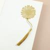 Sunflower Metal Hollow Book Mark Hollow Tassel Pagination Mark Creative Book Clip  School Supplies