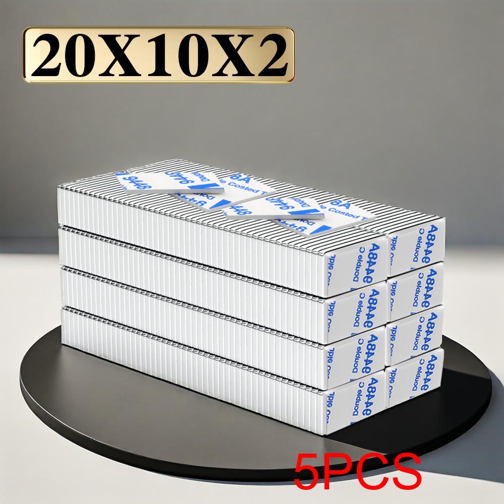20x10x2 мм Супермощный Блочный Неодимовый Магнит С двусторонним клеем Магнит N35 Сильный Постоянный Магнит