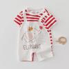 Unisex Newborn Pure Cotton Short-Sleeve Romper - Boneless One-Piece Crawling Outfit for Babies