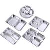 Stackable Stainless Steel Dinner Plate Thickened Breakfast Plate Lunch Container Tray  Restaurant