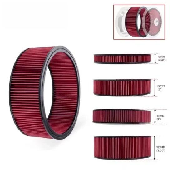 Universal High Flow 2"/ 3"/ 4"/5"Air Cleaner Filter Replacement Element For 14" Round Air Cleaner Set SBC BBC OFI149