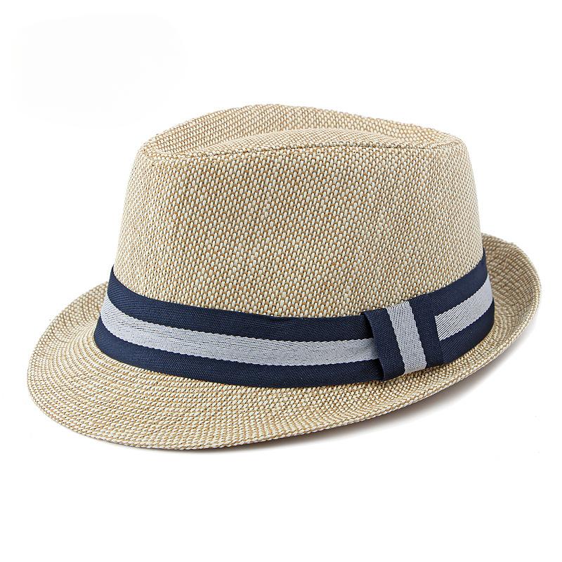 Middle-aged and Elderly Men's Top Hat Spring Summer Luxury Designer Sun Protection Beach Cap Grass Wedding Fedora Jazz Hat Party