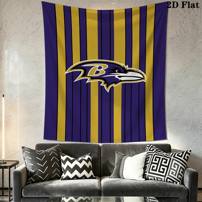 Baltimore Ravens Wall Tapestry Aesthetic Wall Hanging Printed Fabric Blanket Decorative Tapestries for Bedroom Living Room Home Decor