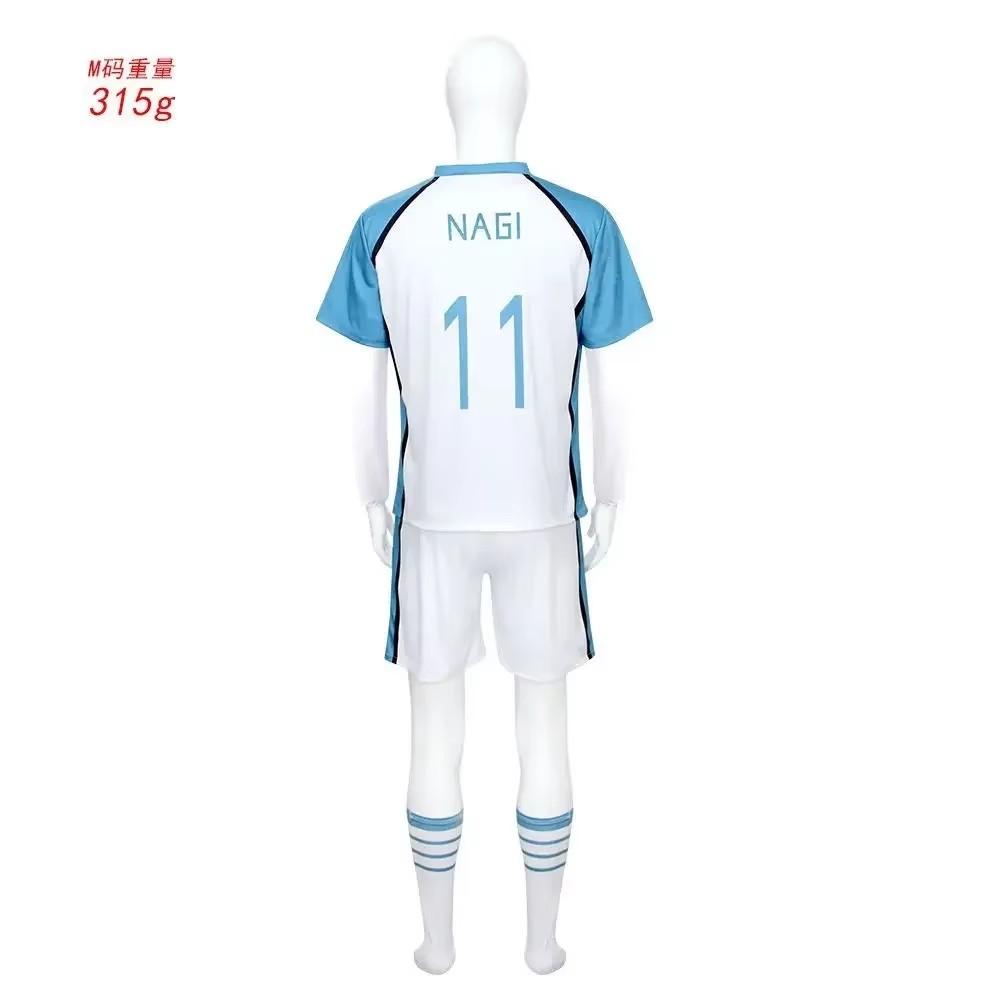 Anime Cosplay Costume Nagi 8 Ness 10 Kaiser Isagi Reo Sae Shidou Cosplay Jersey Shorts Matching Set Uniform Train Suit