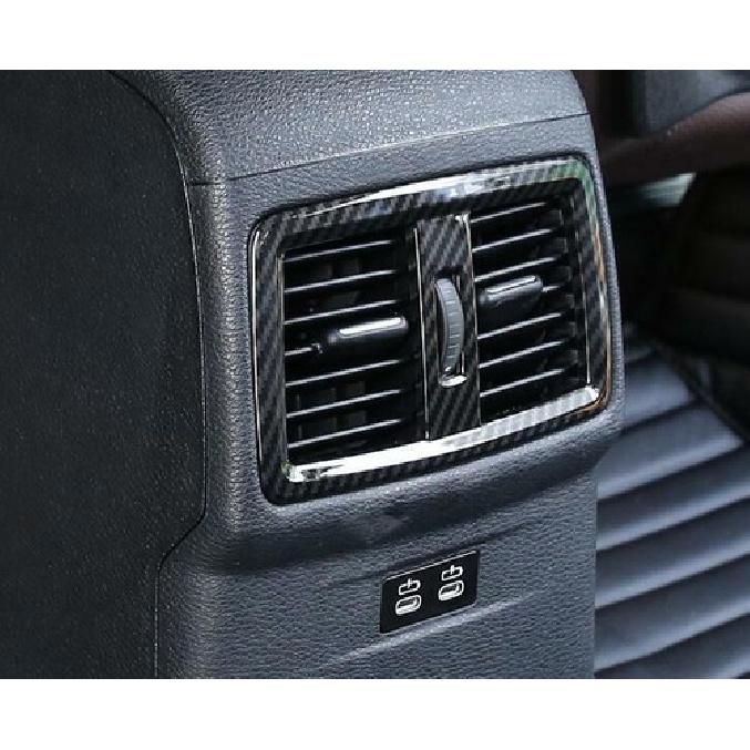Carbon fiber Rear air outlet vent cover trim 1pcs For BMW X1 2016- F48