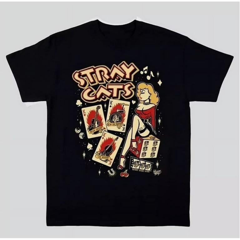 Новая винтажная футболка 1980-х годов группы Stray Cats, подарок для фанатов, унисекс, размеры S-5XL, артикул 22D456