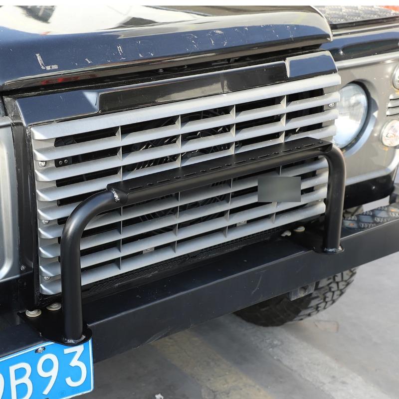 For 04-2018 Land Rover Defender 90 110 130 Stainless Black Car Front Bumper Anti-collision Protection Bar Cover Car Accessories YJ9