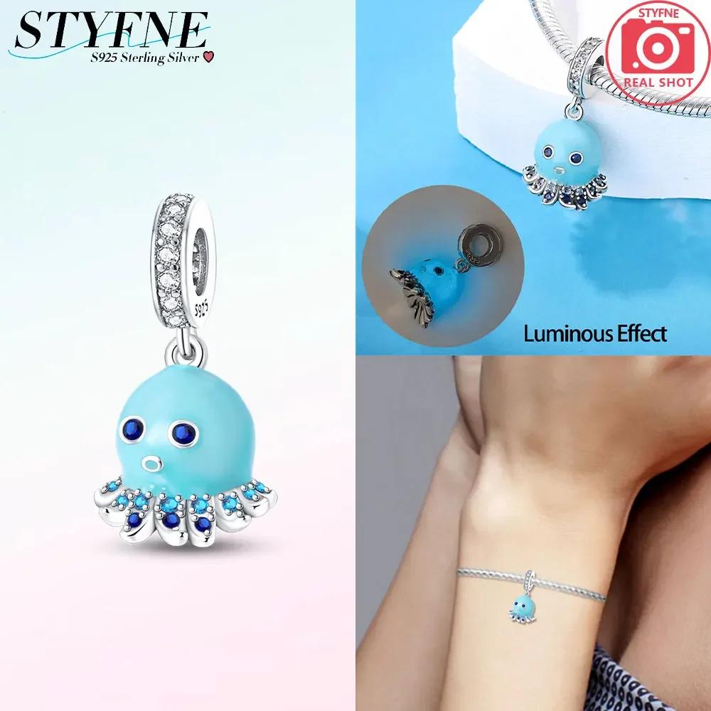 Светлячок Морская звезда Осьминог Медные шармы и Рыба Светящиеся Меняющие цвет Модные Оригинальные браслеты Сделай сам Изысканные ювелирные изделия Подарки