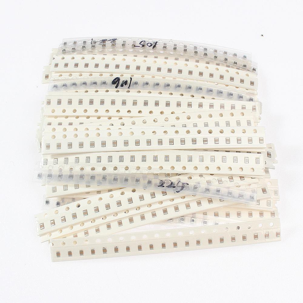 Комплект из 720 конденсаторов SMD 0805, 1 пФ ~ 10 мкФ, 36 номиналов*20 шт., набор конденсаторов 0805 в ассортименте 10PF 30PF 47PF 330PF 4.7NF 10NF 68NF 100NF