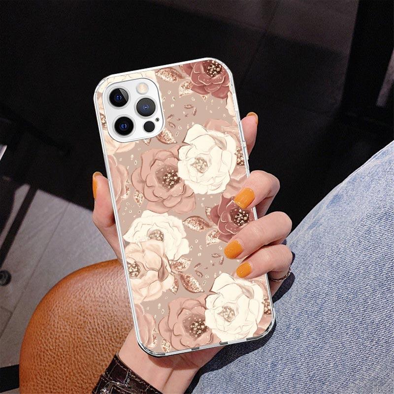 Beautiful Rose Bling Picture Phnoe Case for Iphone 17 Air 16 11 12 13 Mini 14 Plus 15 Pro Max 7 8E SE 2020 16ProMax Phone Cover