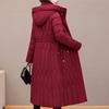 Fashion Winter Long Coat Female Warm Parkas Hooded Casual Thick Middle Age Women Jackets