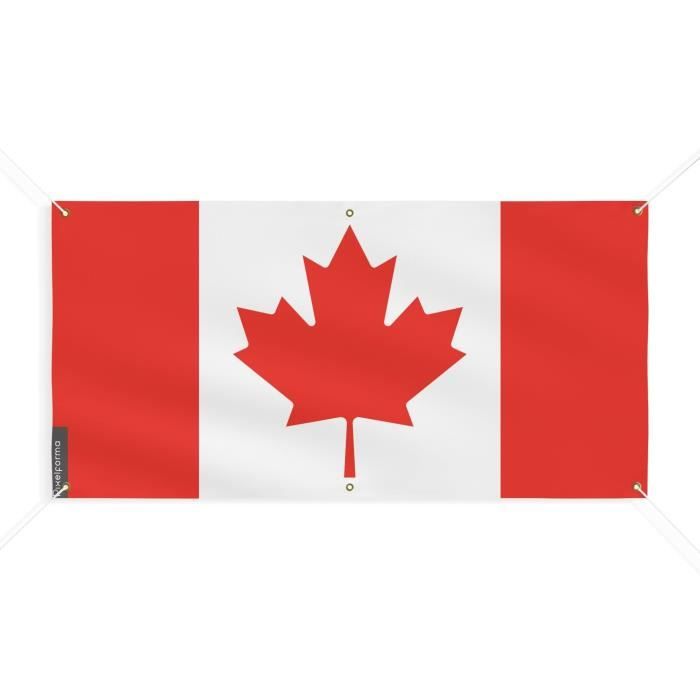 Bannière - Canada - 190x380cm - Polyester - 6 Œillets - Extérieur