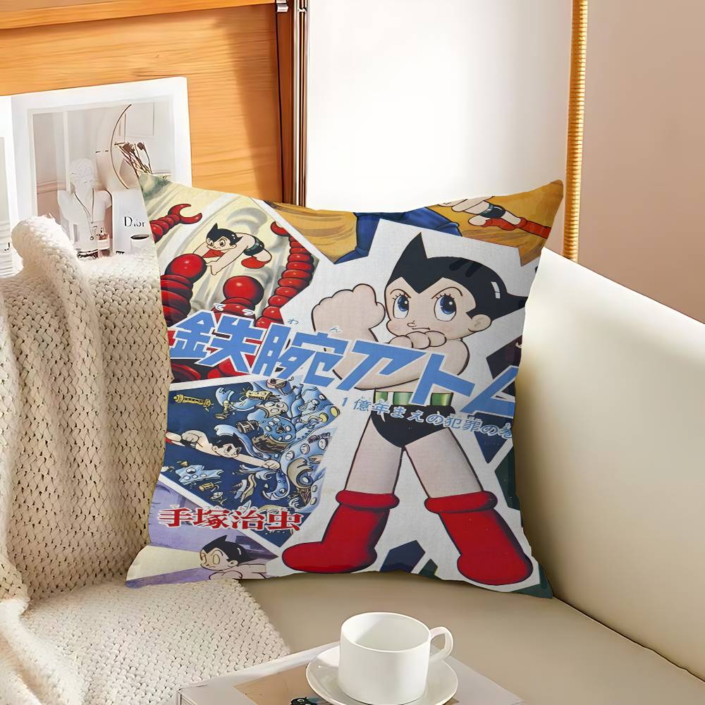 Винтажные Наволочки Astro Boy Мультяшные Декоративные Для Дивана Домашние Двусторонние Короткий Плюш Милые Наволочки