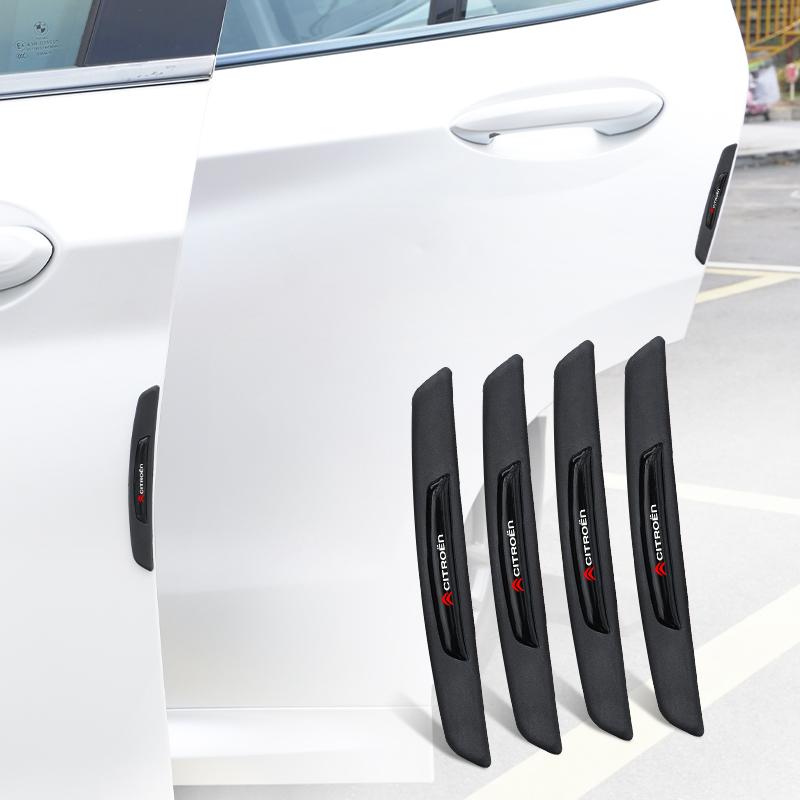 4Pcs Car Door Anti Scratch Protection Strips For Citroen C4 C3 C2 C1 Berlingo Xsara Grand Rubber Decoration Sticker Car Supplies aks256
