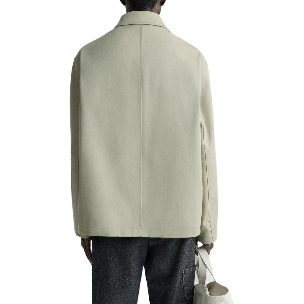ZARA Parka Coats Men's Sand Lapel Moderate 0706188-711