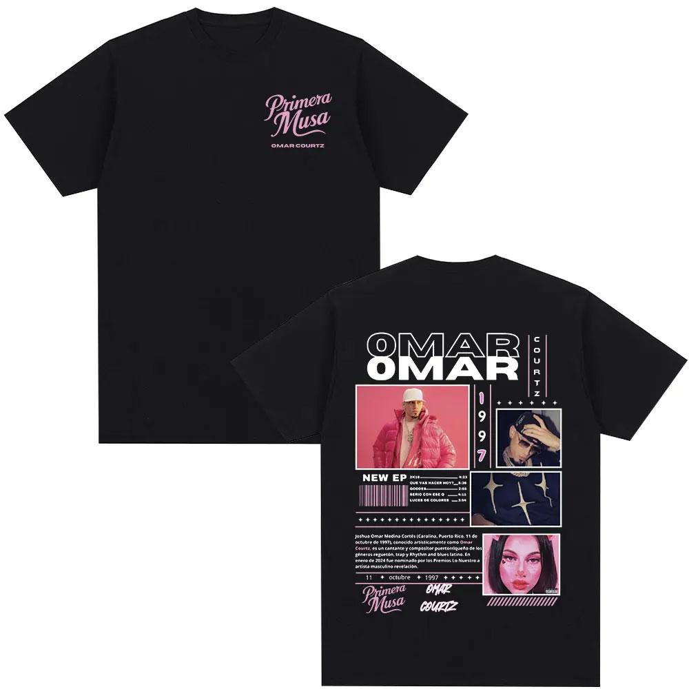 Rapper Omar Courtz Primera Musa 2025 Graphic TShirts Unisex Unisex Vintage 90s Hip Hop Gothic T Shirt Summer Tops Oversized TShirt