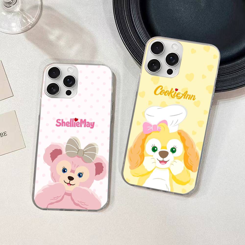 DUFFY AND FRIENDS Phone Case For iPhone 17 Pro Max 16 15 14 13 12 11 Water Ripple Silver Protective Cover