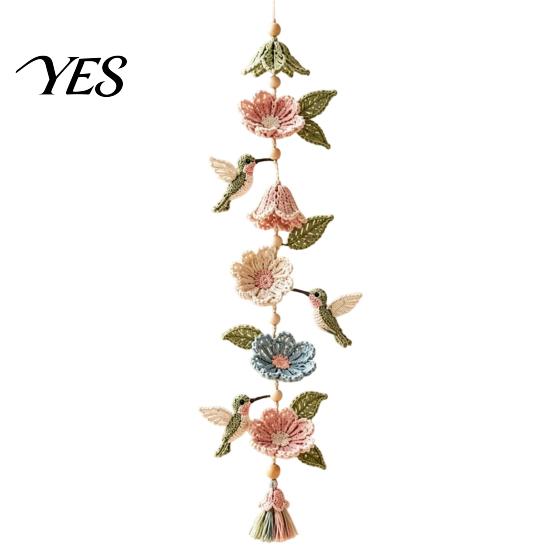 Artistic Hanging Pendant DIY Crochet Kit, Butterfly/Hummingbird/Bee/Cardinals/Dachshund/Halloween Theme, Decorative Handmade Relaxing Knitting Project