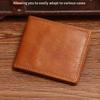 Genuine Leather Mens Wallet with Money Clip Inside Card Holder Billfold Cash Clip Leather Mens Money Clip Wallet