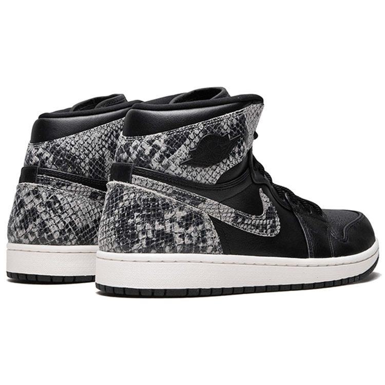 Jordan 1 Ретро Высокие Черные Змеиные Женские AH7389-014
