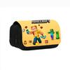 Minecraft Game Character Patterns Students Double Layered Stationery Storage Bag For School Use