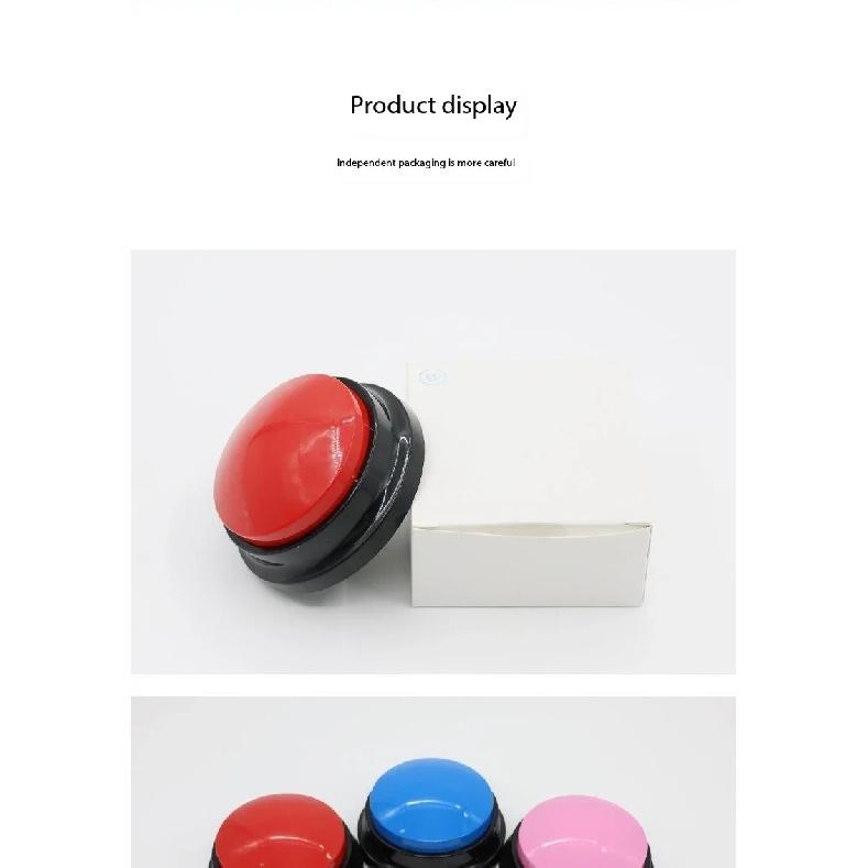 Pet Voice Button, Dog Bark Box, Training Speaking Toy, Recording Sound Device, Squeeze Box, Voice