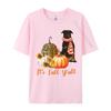 Its Fall Yall Rottweiler Dog Leopard Tshirt Black Cotton Tees for Men Novelty T Shirt Gothic Plain