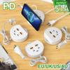 USB Desktop Power Strip Multifunction 4 Ports Type C Fast Charging Socket Home Electronics For Iphone Xiaomi 14 15 EU/US/UK Plug