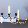 Minimalist Candle Holder Vintage Candle Stand Party Supplies Three Head Candlestick Wedding
