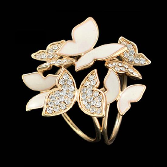 Женщины бабочка кластер горный хрусталь круги шарф зажим кристалл свадебная брошь булавка