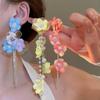 Exaggerated Petals Tassel Earring Sweet Women's Jewelry New Flower Dangle Earrings  Vacation