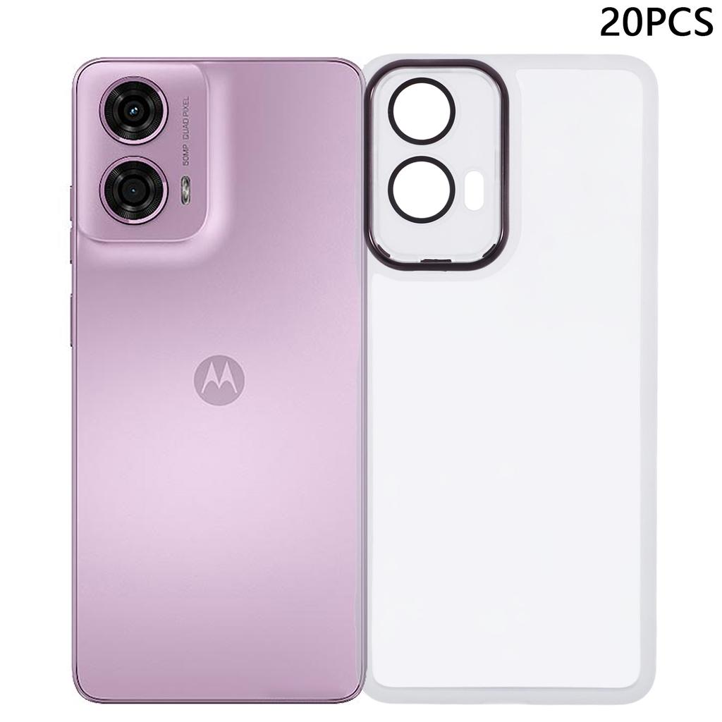 Bulk Purchasing 20Pcs For Motorola Moto G24 4G Case Electroplated Camera Frame TPU Phone Cover Precise Cutouts