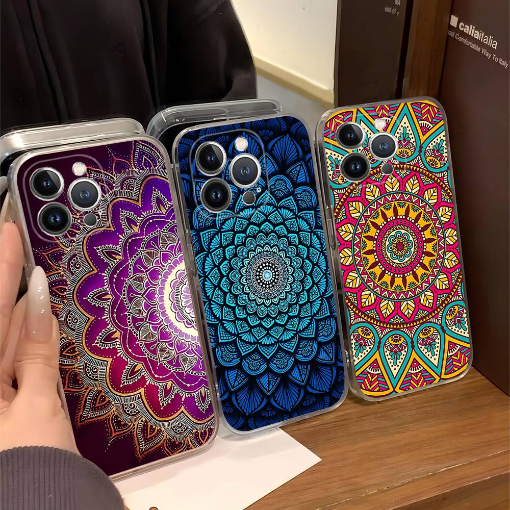 Indian Pattern Mandala Phone Case For IPhone 17 16 14 11 12 13 15 Pro Max 14 Plus 17 Air Cover