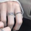 Свиное Рыльце Бамбук Кольцо-Стопка Полное Алмазов Цирконов Французский Нишевый Дизайн Чувство Легкой Роскоши Высокое Чувство Открытое Кольцо Женское